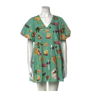 Queen of sparkles charcutterie teal sparkle sequin dress size xs